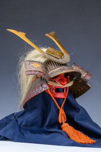 Showa Japanese Samurai Middle Size Helmet -Takeda Shingen Kabuto- Rare!