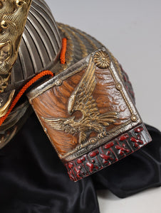 Japanese Samurai Helmet -Dragon and Hawk Deco Kabuto with a mask-