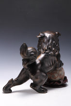 Japanese Legendary Leo Massive Bronze Figure Good Atmosphere Komainu