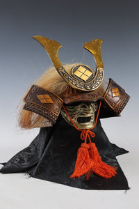 Showa Japanese Samurai Middle Size Helmet -Takeda Shingen Kabuto- Rare!