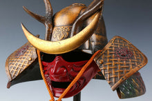 Old Vintage Samurai Helmet -Shikanosuke kabuto with a mask- Very Rare Tsushima