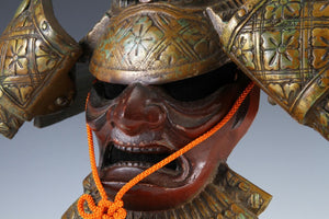 Rare Type Japanese Samurai Helmet -Sengoku Kabuto with a Mask-