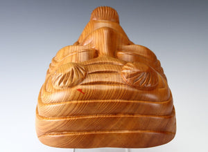 Beautiful Japanese Hinoki Wooden NOH MASK -Okina- 翁面