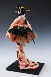 Beautiful Japanese Sakura Color GEISHA Doll -Traditional Flute- Sukiyo Doll