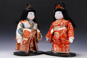 Beautiful Japanese Ichimatsu Style Pair Doll