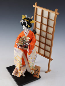 Nice Vintage Classic Style Japanese Traditional Wall Geisha Doll -Oyama Doll-