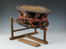 Old Vintage Japanese Traditional Drum Taiko with a stand -Traditional War Drums-