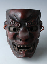 Old Vintage Japanese Paper Clay Noh Mask Plaque -Tengu- Braggart Early Showa Era