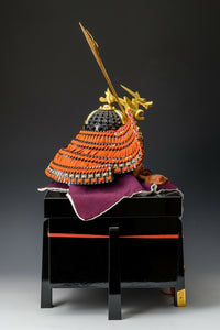 Beautiful Vintage Samurai Pure Silk Kabuto Helmet -Kamakura Tsushima Style- 龍玉