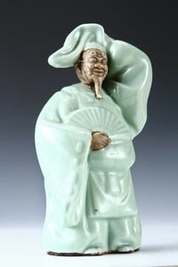 Japanese -Noh Okina Dancer Kutani Porcelain Figure- Great Product