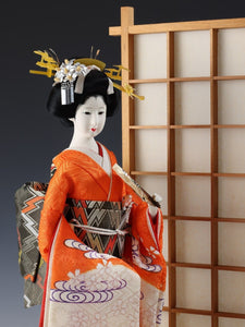 Nice Vintage Classic Style Japanese Traditional Wall Geisha Doll -Oyama Doll-