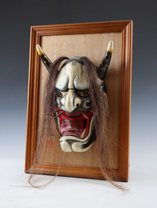Beautiful Old Vintage Early Showa Japanese Kagura Noh Mask -Susanoo- Mask Plaque