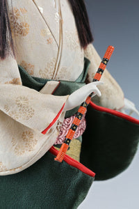 Japanese Old Vintage Geisha Doll -Classic Flute Style-