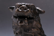 Japanese Legendary Leo Massive Bronze Figure Good Atmosphere Komainu