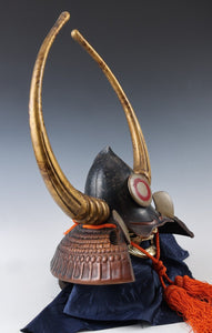 Old Vintage Japanese Samurai Helmet -Kuroda Nagamasa- with a mask Rare 黒田長政