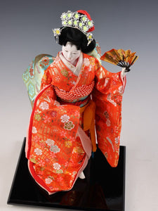 Beautiful Craft Maker Japanese Traditional Fan GEISHA Doll