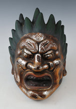 Old Vintage Plaster Buddhism Mask Plaque -Basara- Showa Product Nara Yakushi-Ji