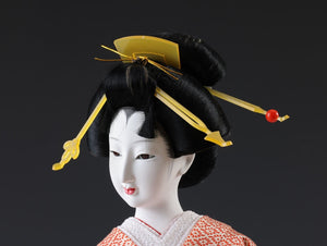 Beautiful Japanese GEISHA Doll -Traditional Fan- Kikusui Doll Product 菊水