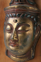 Old Vintage Beautiful Paper Clay Buddhism Mask -Holy Kannon- Early Showa Period