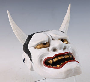 Japanese Beautiful Vintage Noh Mask -Hannya- Ceramic Tsushima