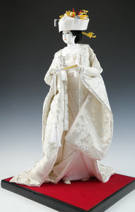 Japanese Vintage Geisha Doll -The White Bride- 58cm