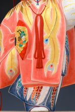 Japanese Hakata Clay Ceramic Doll -Noh Dancer- Nakamura Engai (1921-1992)