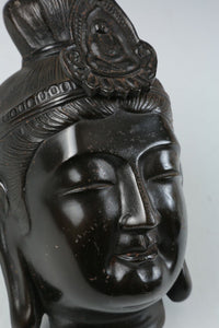 Old Vintage Japanese Buddhism Bronze Mask -Holy Kannon- 観音