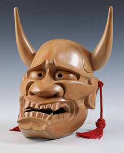 Japanese Vintage Wooden Noh Mask Hannya 般若 -Jealousy Woman-