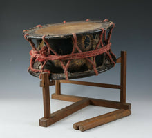 Old Vintage Japanese Traditional Drum Taiko with a stand -Traditional War Drums-