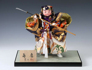 Old Vintage Japanese Legendary Buddhism Soldier Samurai Doll -Benkei-