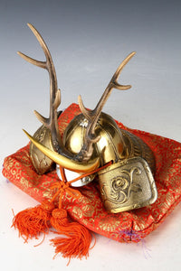 Vintage Japanese Small Tiny Samurai Helmet -Yamanaka Shikanosuke Kabuto-