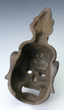 Old Vintage Plaster Buddhism Mask Plaque -Nio- Early Showa Product