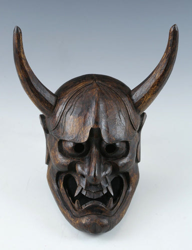 Japanese Nice Vintage Wooden Noh Mask Hannya 般若 -Jealousy Woman- Tsushima