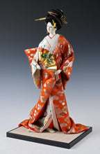 Japanese Vintage Geisha Doll -Traditional Fan- Oyama Doll 扇