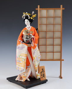 Nice Vintage Classic Style Japanese Traditional Wall Geisha Doll -Oyama Doll-