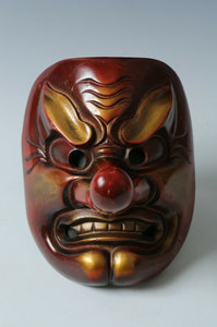 Vintage Japanese Iron Buddhism Mask -Tengu- Buddhism Mask Plaque