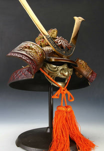 Japanese Vintage Helmet Samurai Kabuto -Yoshitsune's helmet- with a mask