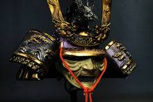 Japanese Samurai Kabuto Helmet -dragon purple helmet with a mask- Genji Tsushima