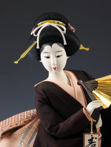 Japanese Beautiful Old Vintage GEISHA Doll -The Fan- Princess Style