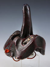 Old Vintage Japanese Paper Clay Noh Mask Plaque -Tengu- Braggart Showa Era