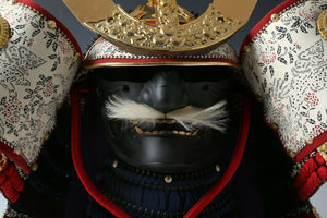 Beautiful Japanese Samurai Helmet -National Treasure Model- Pure Silk Tsushima