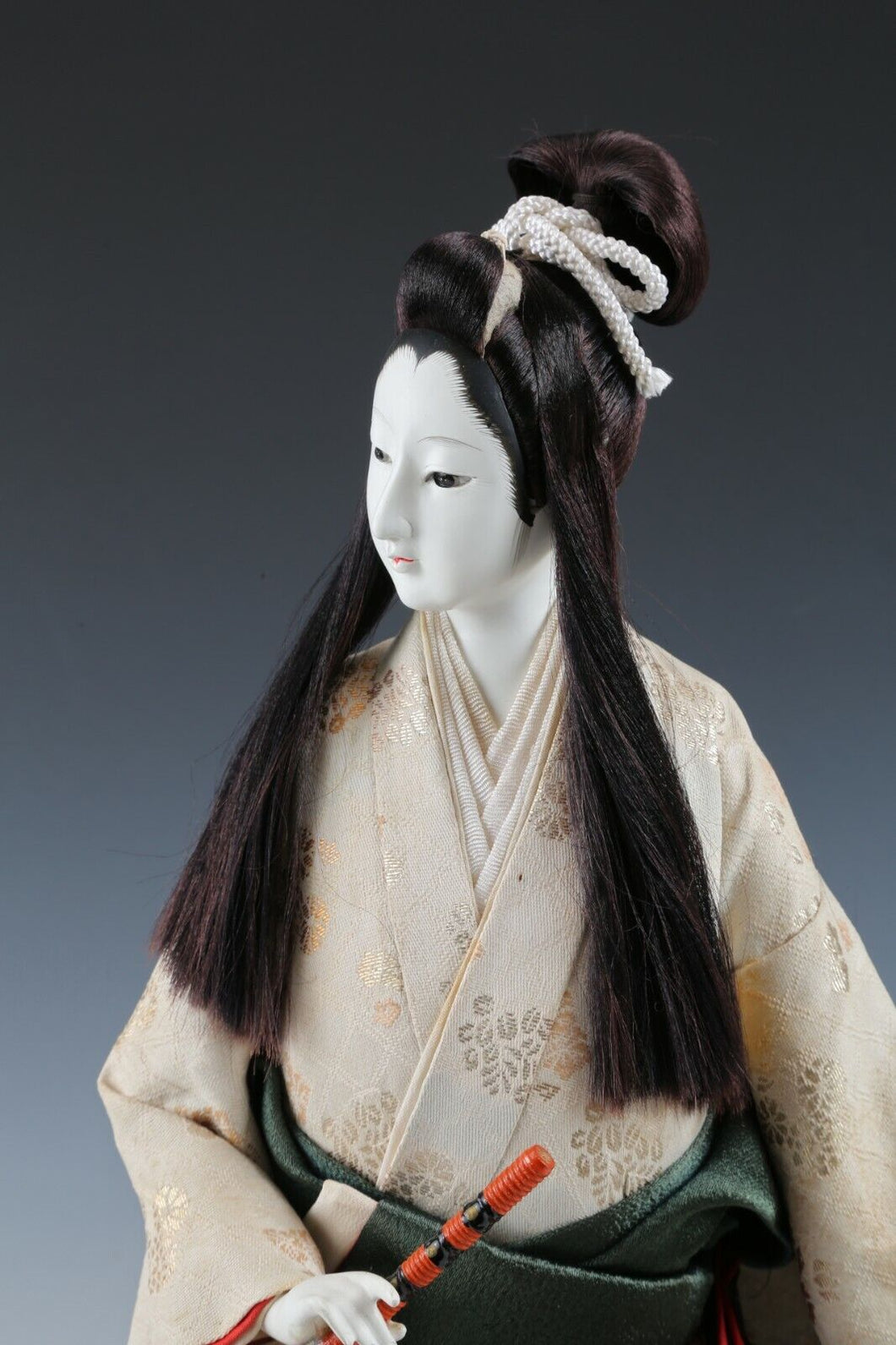 Japanese Old Vintage Geisha Doll -Classic Flute Style-