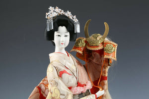 Old Vintage Japanese Beautiful Geisha Doll -Yaegaki Princess- 諏訪法性兜