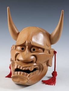 Japanese Vintage Wooden Noh Mask Hannya 般若 -Jealousy Woman-