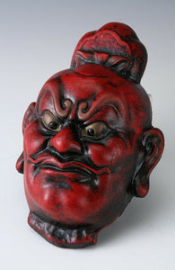 Nice Vintage Japanese Clay Buddhism Mask -Nio- Rare Product