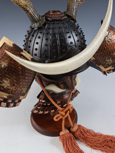 Largest Size Samurai Helmet -Great Shikanosuke Kabuto- with a Mask Very Rare