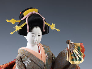 Beautiful Craft Maker Japanese Traditional Fan GEISHA Doll