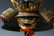 Massive Japanese Samurai Helmet -Great Dragon- with a mask Rare!!  源氏兜