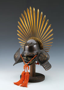 Japanese Vintage Samurai Helmet -Hideyoshi Kabuto with a mask-  Age of Samurai