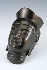 Beautiful Japanese Buddhism Miroku Bronze Mask -Bosatsu-